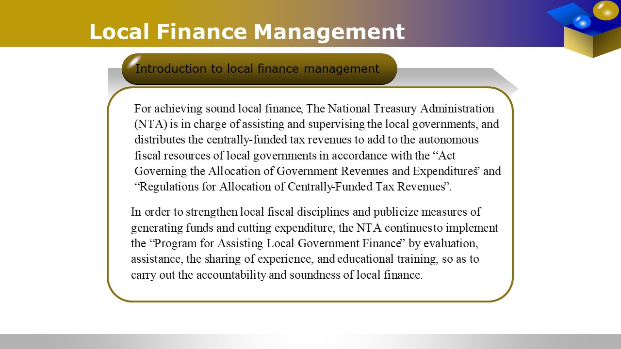 Local Finance Management